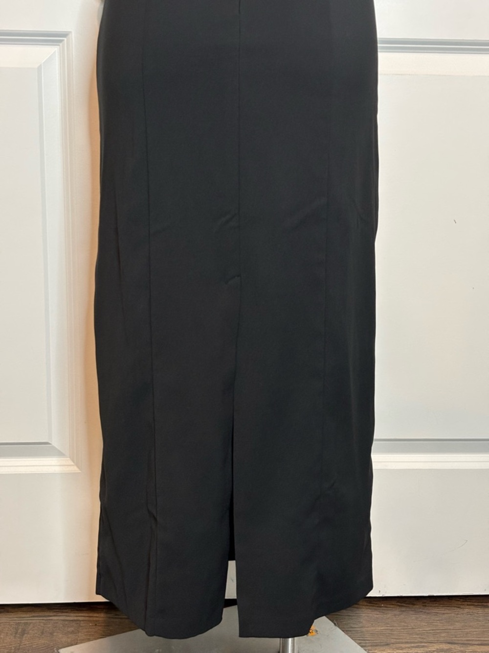 NWT Abercrombie & Fitch Black Off Shoulder Sweetheart Midi Sheath Dress S - Picture 8 of 11